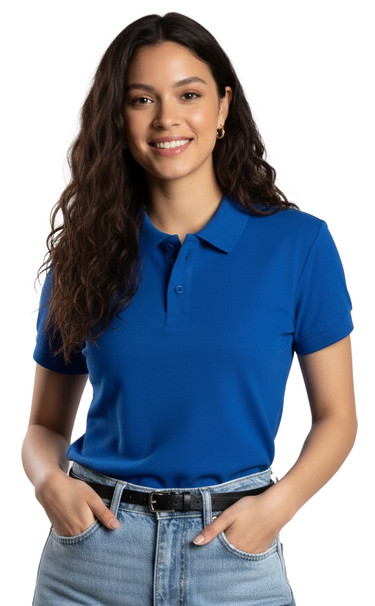 Camisa Gola Polo Azul Royal
